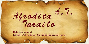 Afrodita Tarailo vizit kartica